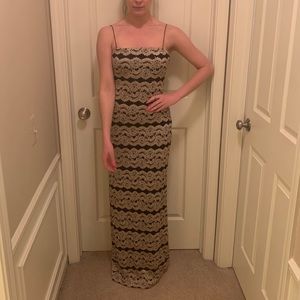 Black & tan Long dress